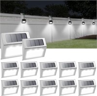 Solar Powered Step Lights,12 Pack Deck Lights Outd