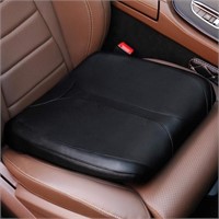 QYILAY Leather Car Memory Foam Heightening Seat Cu