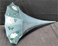 Floral-painted Victrola horn