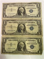 1957 Silver Certificate Star Notes x3