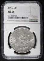 1896 MS63 Morgan Silver Dollar