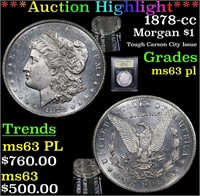 *Highlight* 1878-cc Morgan $1 Graded Select Unc PL
