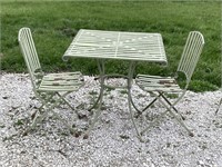 Wrought Iron Patio Table/2Chairs PU ONLY