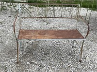 Wrought Iron Patio Bench PU ONLY