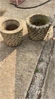 Pair of Cement Planters