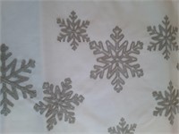 Ivory and Gold Snowflake Table Runner