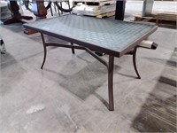 Metal Coffee Table W/ Glass Top