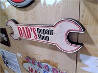 Dad's Repair Shop Metal Sign