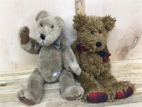 1 Jointed and 1 floppy Boyds Bear