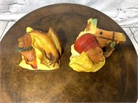 Vintage Bossons Chalkware Wall Plaques