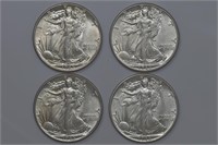 4 - Walking Liberty Halves (45,45,45,45)