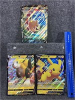 3 Jumbo Pokemon Cards