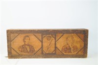 Antique Fire engraved Folk Art Violin box
