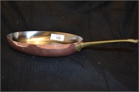 Copper and brass skillet