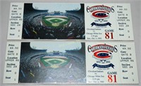 1993 Cleveland Indians Vs Chicago White Sox Tix