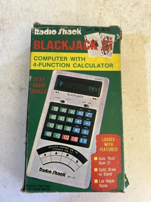 Radio shack blackjack 21  computer w/ calculator