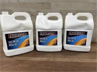 6 gallons of SAE 5W-20 oil