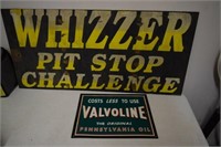 Wizzer & Valvoline Signs