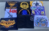 W - LOT OF 9 GRAPHIC TEES VAR SIZES (Q1)