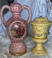 (2) Vintage Glazed Ceramic Lamp Bases