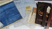 Vintage Blue Prints, Design Drawings, Drafting