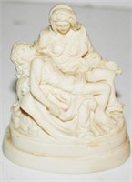 White (Ivory Style) Pieta Sculpture Statue 3" H