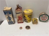 RARE 50S HOPALONG CASSIDY DAIRY CONTAINERS AND