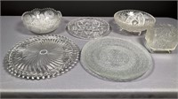 Lot of Glass Serving Pieces