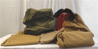 2 CARHARTT PANTS & IMPERIAL KEY COVERALL,ARMY BAG