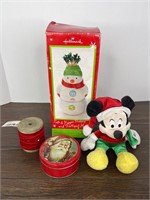 Vintage Coaster Set in Tin Mickey Mouse & Hallmark