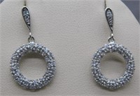 Sterling Silver CZ earrings.