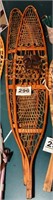 Snowshoes 10" x 58" w/ leather bindings