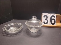 Heisley Lariat Cut Pattern Candy Dish & Bowl