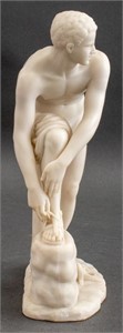 After Lysippos "Hermes Tying His Sandal" Resin