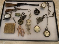 POCKET WATCHES/KEY CHAINS ETC