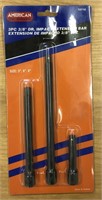 NIB 3pc Impact Extension Set 3/8"