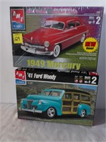 '49 Mercury & '41 Ford Woody Model Kits