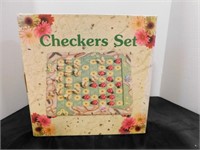 checkers set flowers/ladybugs/butterflies