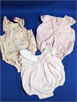 (3) 0-3 mo. Pink Onesies [Carter's&more]