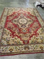 LG RED & TAN ORIENTAL RUG 130x99