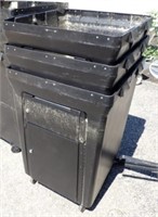 3 ROLLING TRASH BINS