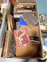 BOX OF ANTIQUE BOOKS