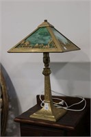 ANTIQUE BRASS PAINTED TABLE LAMP