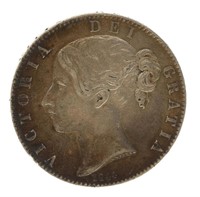 BRITISH 1844 QUEEN VICTORIA SILVER COIN