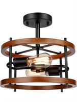 RUSTIC SEMI FLUSH MOUNT CEILING LIGHT $69