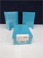 (3) Blue Storage Boxes