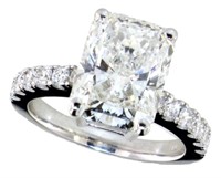 14k Gold 5.30 ct Radiant Cut VS2 Lab Diamond Ring