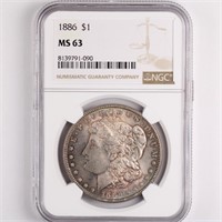 1886 Morgan Dollar NGC MS63