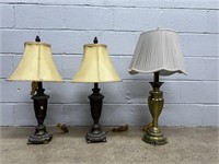 (3) Various Table Lamps