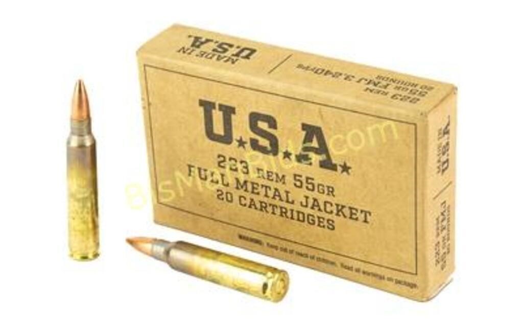 WIN 223REM 55GR FMJ - 160 Rounds